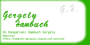 gergely hambuch business card